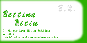 bettina mitiu business card